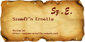 Szemán Ernella névjegykártya
